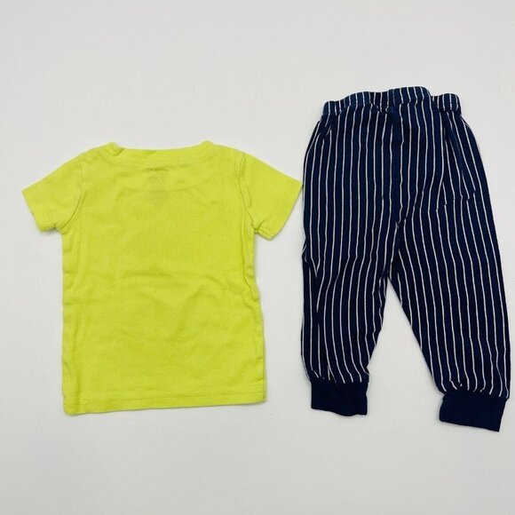 Crazy 8 Baseball Baby Boys 12-18 Months 2 Piece Short Sleeve Pajama Set 1851 - Picture 4 of 5